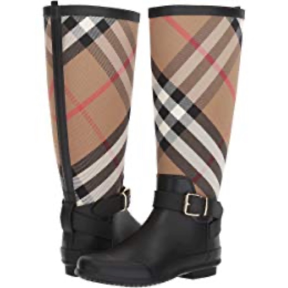 Burberry Simeon Buckle Rain Boots NIB